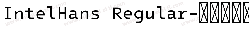 IntelHans Regular字体转换